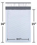 100 Pack Poly Bubble Mailers 10.5 X 16 Inches Waterproof Padded Envelopes White For Shipping, Budget Friendly Lightweight