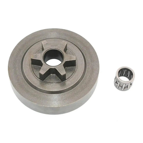 Heavy Duty Clutch Drum Spur Sprocket For Husqvarna 260T 270WES 281WES Chainsaw Parts on white background.