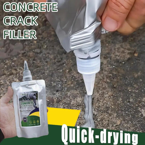 Applying Concrete Crack Filler High Elasticity Liquid Cement Sealant for Driveways, Walkways, Patios, Self Leveling Waterproof Repair