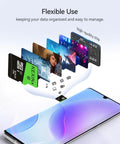 Five 32GB Micro SD Cards With SD Adapters UHS I C10 U1 High Speed Memory Cards and smartphone showcasing versatility.