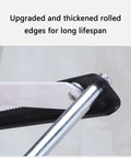 Close-up of upgraded rolled edges on Kickass Foldable Cutting Machine Stand With Balanced Lift System for durability.
