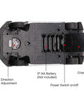 Underside view of Audi R8 LMS Style Remote Control Car 1 14 Scale High Speed RC Toy For Adults Kids showing battery compartment