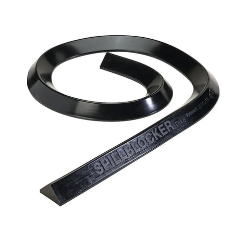 Spill Barrier Dike 10 Ft Long By 4 In Wide By 2.25 In High Black With Tear Resistant Top Layer And Tacky Bottom For A Tight Liquid Proof Seal On Smooth Surfaces Reusable And Easy To Clean