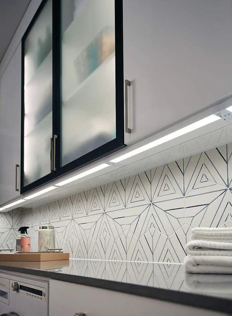 4U Series LED Under Cabinet Light Textured White Sleek Finish 3000K Dimmable Task Lighting For Kitchen Or Office 12 Inch Slim Fixture