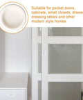 4 Pack Plastic Round Sliding Door Finger Pulls For Closets And Cabinets, showcasing recessed installation in modern furniture