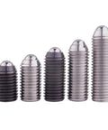 Heavy Duty Stainless Steel Spring Ball Plungers M16x50mm Hex Socket Grub Screws Featuring Rock Solid Grip Built Tough And Hella Durable For Precision Mounting And Rough Work Sites 10 Pack Set in various sizes.