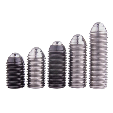 Heavy Duty Stainless Steel Spring Ball Plungers M16x50mm Hex Socket Grub Screws Featuring Rock Solid Grip Built Tough And Hella Durable For Precision Mounting And Rough Work Sites 10 Pack Set in various sizes.