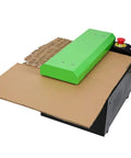 Eco Friendly Cardboard Cutter Paper Cutting Machine That Turns Waste Cardboard Into Cushioning Mesh For A Real Game Changer In Sustainable Packaging Compact And Easy To Use In Warehouses And Packaging Stations, green cutter feeding cardboard
