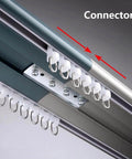 Gold Double Row Ceiling Curtain Track System Whisper Quiet Heavy Duty Aluminum Sliding Curtain Rail 8.2 Feet component