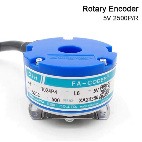 5V Servo Motor Encoder 2500P R For TS5214N566 And TS5214N8566 Models blue rotary encoder front view