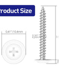 No Sweat Size Eight Wood Screws Boast Truss Head Form Zinc Steel Frame White Painted Crown product size dimensions