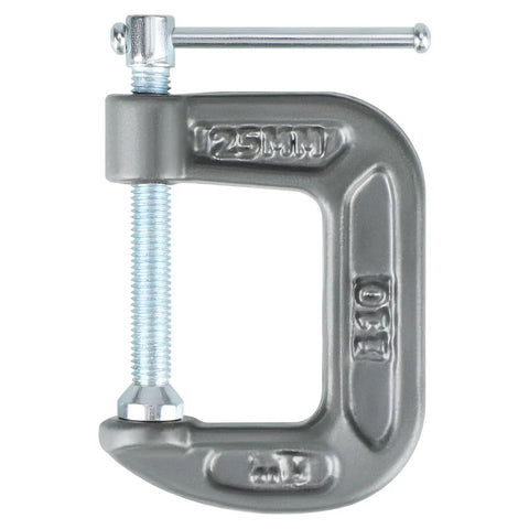 Heavy Duty C Clamp For Home, Garage, And Shop Use, Steel Construction, front view showing mounting mechanism and design.