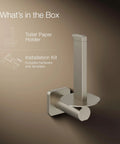 Parallel Vertical Toilet Tissue Holder Wall Mount Modern Bathroom Accessory For Easy Roll Change Durable Metal Finish