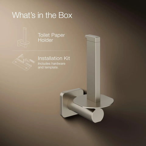Parallel Vertical Toilet Tissue Holder Wall Mount Modern Bathroom Accessory For Easy Roll Change Durable Metal Finish