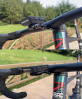Bike Stem And Handlebar Mount For Garmin Edge And Wahoo ELEMNT on Scott Foil Addict handlebars, outdoor view
