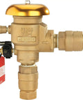 Bronze 1 Inch Heavy Duty Pressure Vacuum Breaker Backflow Preventer With Quarter Turn Shutoff NPT Connections