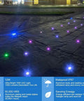 12W RGBW In-Ground Landscape Lights 8 Pack With 16 Color Vibes Waterproof Outdoor on pathway at night
