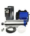 Pro Shop 2.2KW Round Water Cooled Spindle Motor Paired With 400Hertz Vfd Inverter For 220Volt Cnc Routers And Mills components set.
