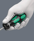 Hand holding 7 Millimeter Nut Driver With Hollow Shaft And Kraftform Plus Grip For Quick Torque Handy Tightening And Loosening 90 mm Length Nutspinner Tool For Pros