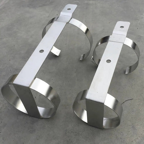 Wall Mounted Oxygen Tank Holder Rack For 11.5 Inch, 14 Inch, And 14.5 Inch Cylinders with base, safety strap, stainless steel construction