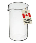 GROSCHE glass carafe for French press, borosilicate 3.3, 34 oz capacity, clear