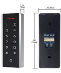 Front and back view of Proximity ID Card Access System With Keypad 125KHz Reader Supports Swipe Or Password 1000 User Capacity