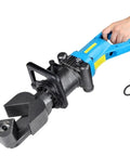 Heavy Duty Hydraulic Rebar Cutter And Angle Steel Bending Machine With All Copper Motor, close-up of handle and cutting head.