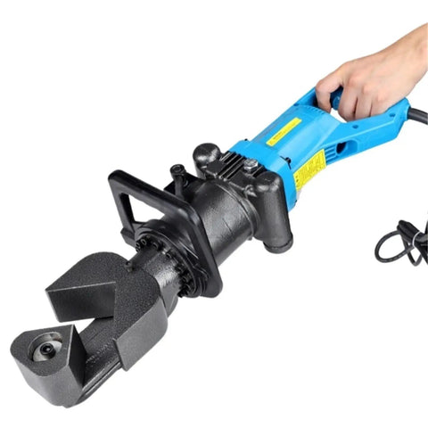 Heavy Duty Hydraulic Rebar Cutter And Angle Steel Bending Machine With All Copper Motor, close-up of handle and cutting head.