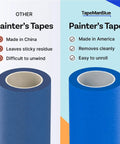 Comparison of Extra Wide Blue Painters Tape for 3D Printing and Laser Cutting, Made in America, with other tapes