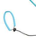 Close-up of blue lanyard on 13 Inch Aluminum Lobster Tickle Pointer Stick With Lanyard And Measurement Guide, Durable Lightweight Blue Gear