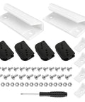 Door Tune-Up Kit For Arrow Shed Sliding Doors Full Replacement Set With 4 Lower Door Guides, 4 Door Slides, 2 Handles, Screws, Screwdriver
