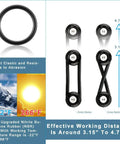 Front And Rear Bumper Quick Release Fasteners Kit Bolt On Ready 4 Piece Black Aluminum CNC Machined With Stainless Bolts Nuts Washers And O Ring Set Included features highlighted, showing elastic O-ring, various temperature resistance, and dimensions of 3.15 to 4.72 inches.