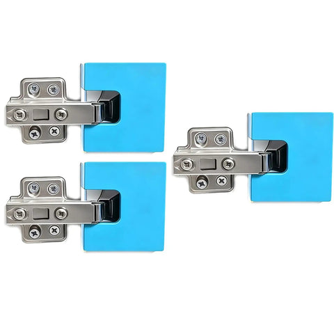 Blue Magnetic Hinge Alignment Tool Set For Quick Door Installation And Precise Hinge Cutting, 3-Piece Kit with metal components