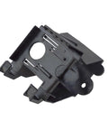 Front Bumper Radar Bracket Support Retainer For Tesla Model Y 2020 To 2023, black plastic sensor mount, detailed angle view.