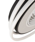 WEvalMC Ceiling Fan Light with Control Modern 5 Blades 3 Color Temperatures close-up of fan blades in black and white design.
