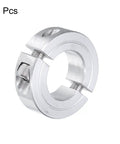 2 Pcs Two-Piece Clamp-On Shaft Collar For Seven-Eighths Inch Shaft, Aluminum Alloy, 1-5/8 Inch Outside Diameter, 1/2 Inch Thick