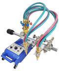 Heavy Duty Semi Automatic Double Torch Gas Cutting Machine Features Buttery Smooth Tracking Rock Solid Alloy Frame For Nail Perfect Bevel Or Straight Cuts Every Time with dual torch setup and control panel.