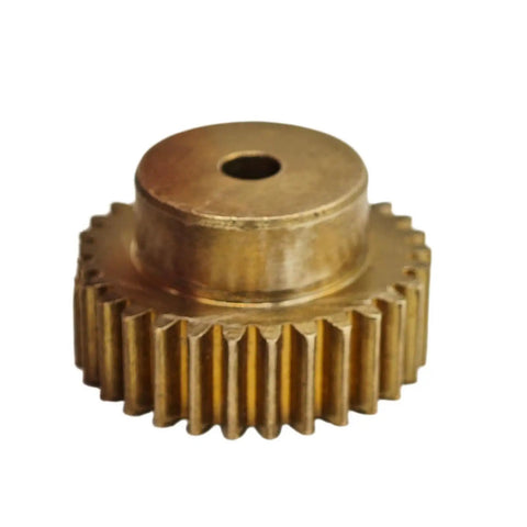 0.75 Module Copper Cylindrical Spur Gear 43 Teeth 15mm Bore With Step Mechanical Pinion Shaft Hardware Built For CNC Beefy Robotic Builds