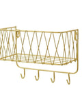 Heavy Duty Metal Wall Mounted Coat Rack Features Sleek Hooks To Keep Your Entryway Or Bedroom Clean And Clutter Free.