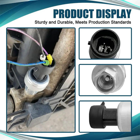 AC Pressure Sensor Switch Replacement With OEM 1551343 13587668 showing multiple views and detailed connectors