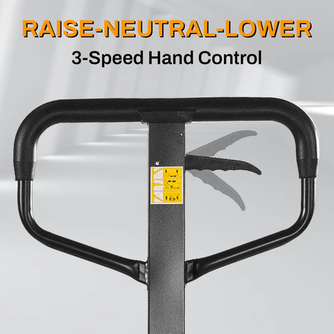 Heavy Duty Manual Pallet Jack Truck 6600 Lbs Capacity Smooth Rolling Warehouse Workhorse Built Tough With Comfort Loop Handle, 3-speed control.