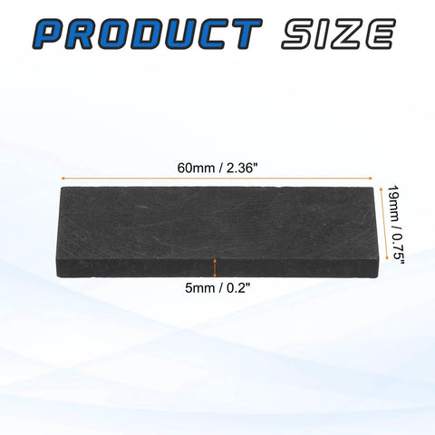 Rectangle Graphite Block Sheet For Melting And Electrolysis, High Purity Graphite Electrode Plate 60x19x5mm, size dimensions.