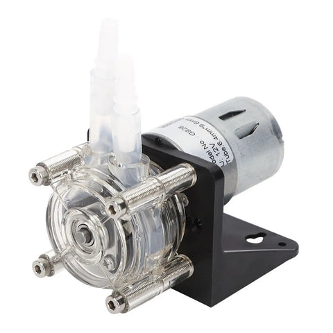 Domary Peristaltic Transfer Pump With 500Ml Min Flow Rate Perfect For Metering And Dosing Tasks Featuring Transparent Pc Body For Easy Monitoring Three Roller Head Design Reduces Pulsation Ensuring Stable Performance For Daily Liquid Handling Needs In