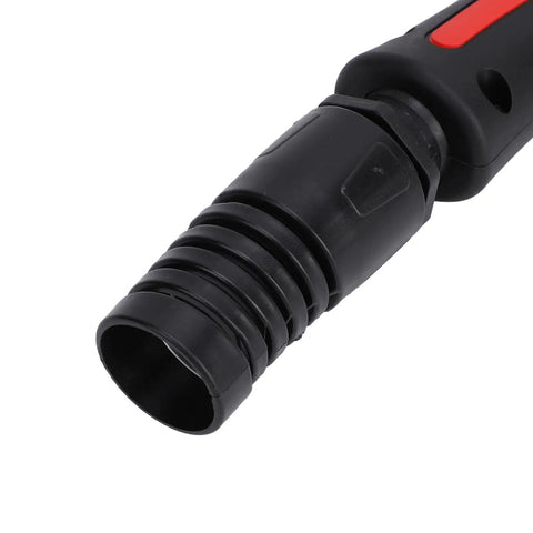Close-up of P80 Plasma Cutter Torch Head with ergonomic handle, showing red-black low-heat body designed for precision cutting.