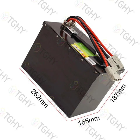 Heavy Duty 24 Volt 60AH Electric Pallet Jack Battery With Smart Bms Guard For Forklift Trucks, 262mm x 155mm x 187mm.