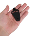 Heavy Duty Precision Mounting Black And Carbon Steel Barn Door Handle in hand, detailed view of retro hardware