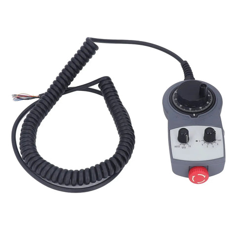 Solid Durable Electronic Handwheel CNC Controller Feels Great In Hand With Emergency Stop Button And Ergonomic Grip For Smooth Manual Feed Control, ABS body