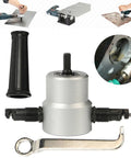 Heavy Duty Electric Sheet Metal Nibbler With Iron Sawer Punching Shears Drill Attachment for cutting metal with drill.