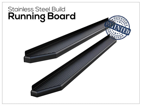 Beefed Up Stainless Steel 6 Inch Wide Running Boards For Chevy Suburban 2021 To 2026 Side Steps with anti-slip tread design.