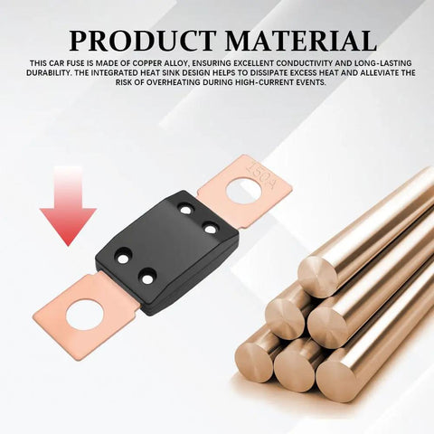 Premium 150 Amp MEGA Bolt Down Fuse For Trucks Cars And Boats 32V High Current Pure Copper Automotive Circuit Protector close-up